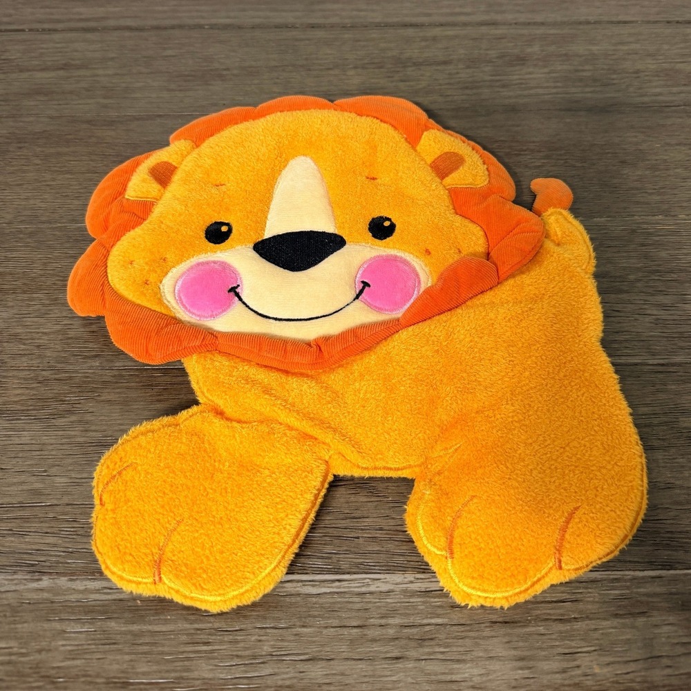 Fisher-Price Lion Plush Wall Hanging Nursery Decor Orange Yellow Mattel 2008